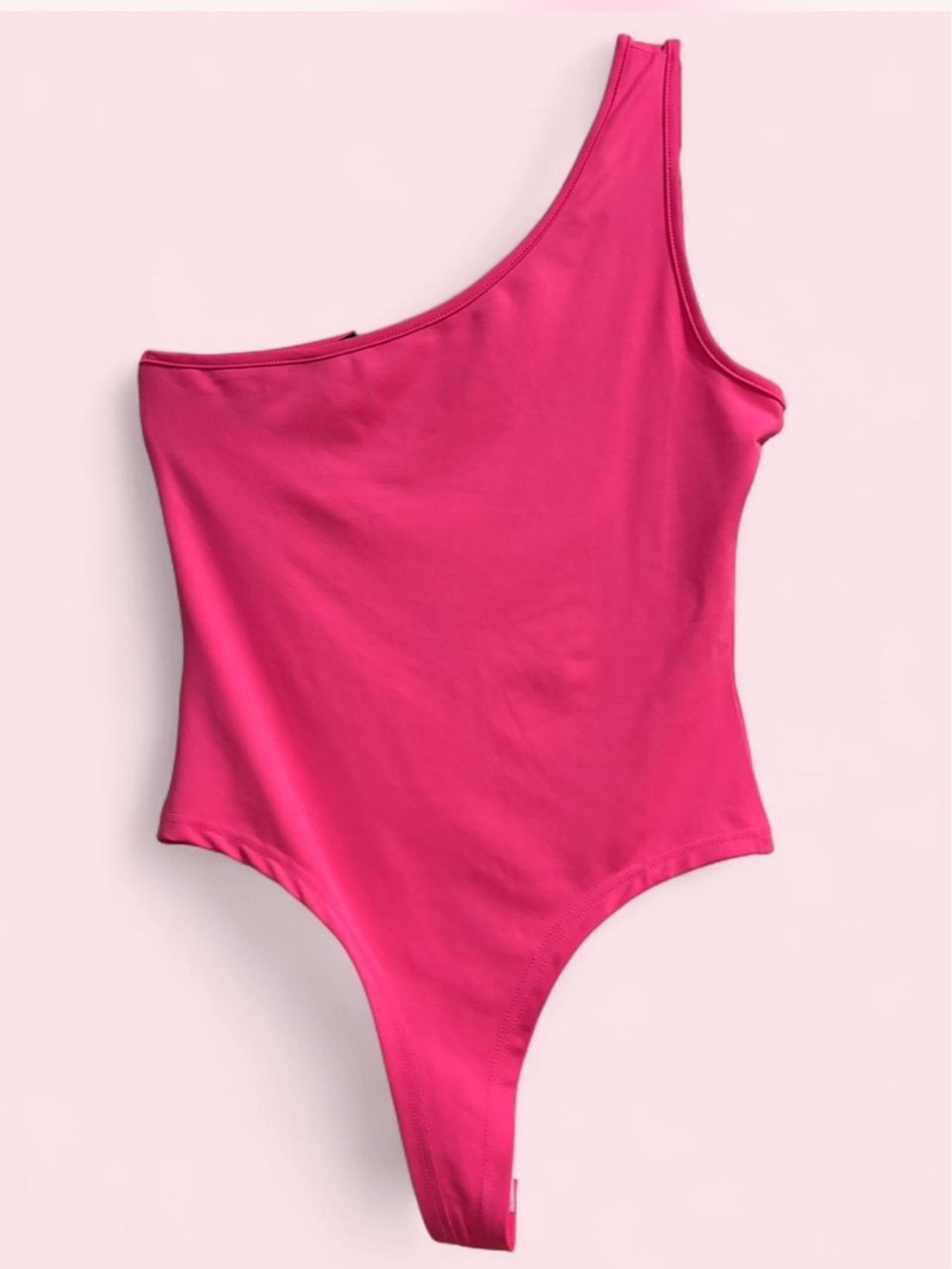 Women’s One-Shoulder Hot Pink One-Piece Swimsuit